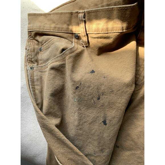 Dickies Pants Mens 38x32 Mustard Carpenter Relaxed Fit Grunge Workwear Canvas - Picture 9 of 10
